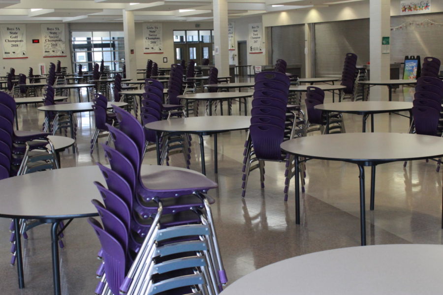 An empty cafeteria waiting to be filled
