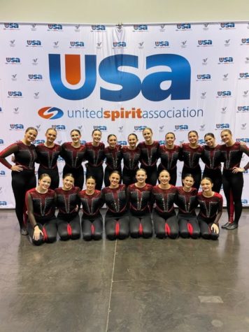 The Diamonds after they competed their military routine.

Top row: Hannah Later, Haylee Bird, Averie Browning, Kayla Shiebley, Claire Foss, Mylee Goto, Hailee Lunt, Gracie Pereyra, Ava Alle, Ava Nelson, Liv Allred
Bottom row: Katie Ross, Hannah Yudman, Leia Young, Addi Chandler, Hallie Schrum, Tessa Dunlop, Faith Villegas, Sammy Kirstead 
Maggie Roberston took this photo.