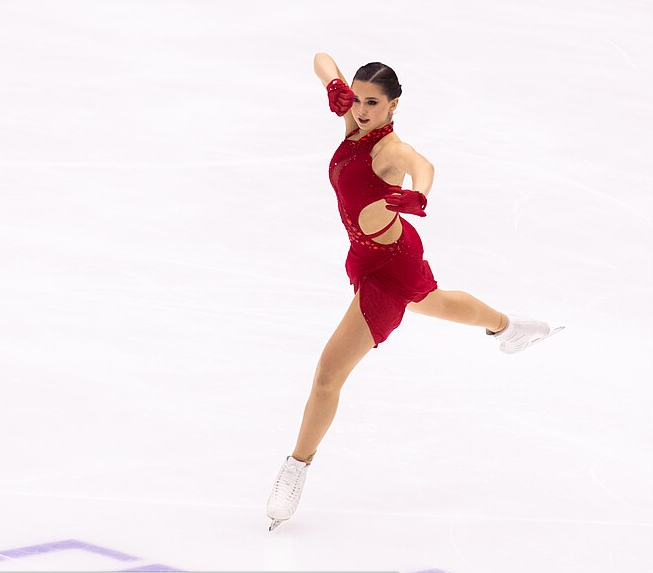 Kamila Valieva ice skating at the Olympics December 2022