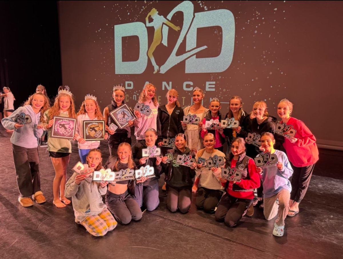 Caprese Amstrong, Macee Munson, Savannah Clark, Sophie Clark, Kayla Diaz, Bella Goggins, Audrey, Harper Borst, Addie Simpson, Hadley Wilson, Memselle Taylor, Brooklyn Price, Ryiee Call, Ava Tomasello, Bella Mendosa, Camryn Kendington at Dare to Dance, dance competition where Caprese Armstrong won first in her category. 