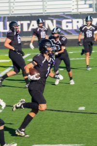 Parker Careaga running to the endzone