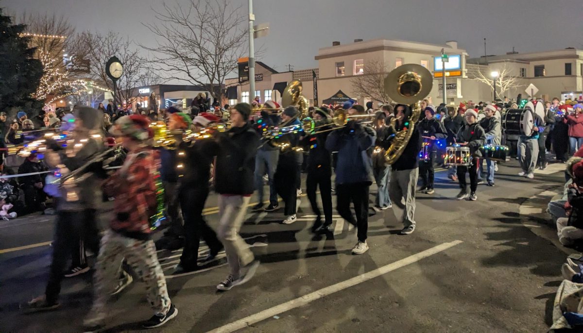 Rocky Mountain high school in the Meridian Lights Parade