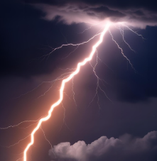 A Vibrant Lightning Bolt Flashing Across the Sky