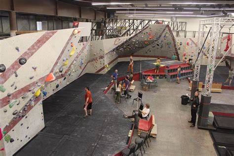 Asana Climbing Gym's rock walls.