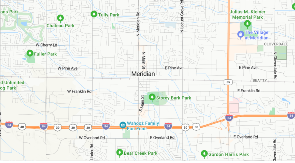 Map of Meridian, Idaho