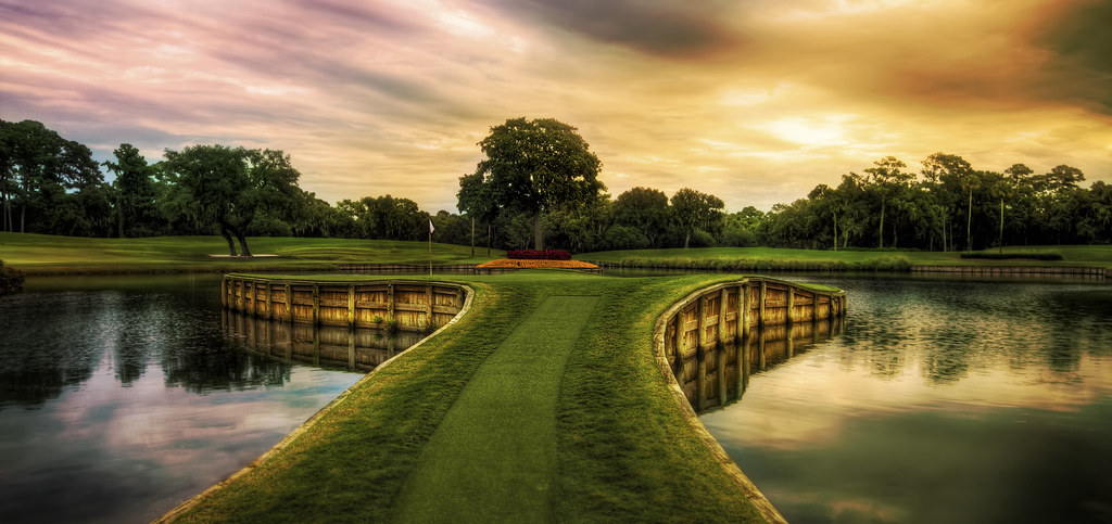 The Iconic "17th Hole" at TPC Sawgrass.
"17th Hole TPC Sawgrass" by Lord is Good is licensed under CC BY-NC-SA 2.0.