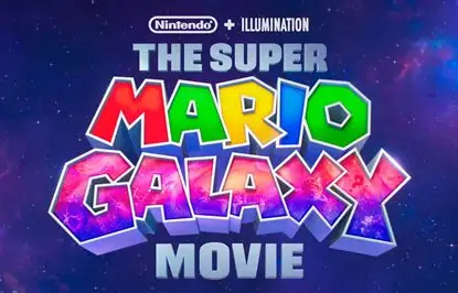 This is a Picture from Sony of The Super Mario Galaxy Movie title releasing.