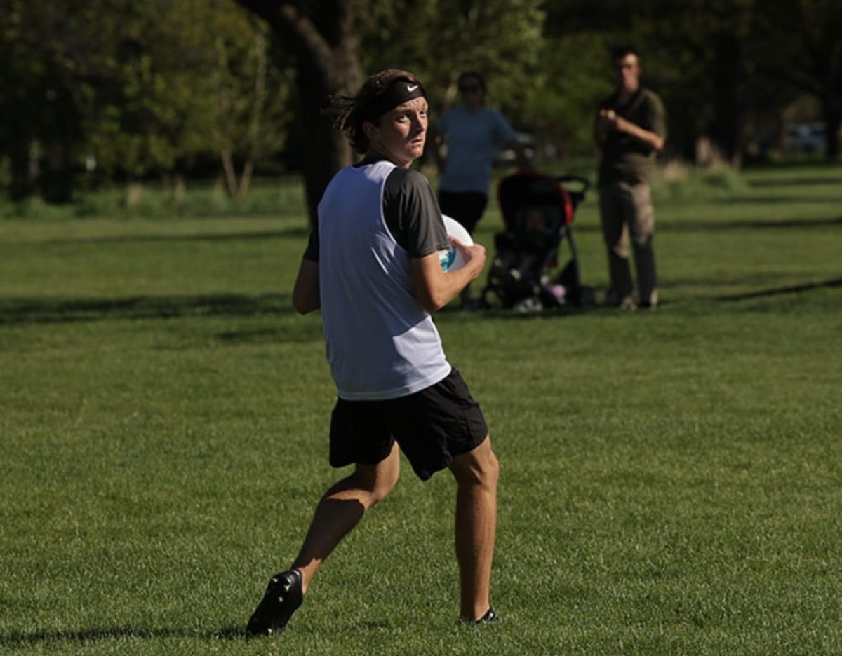 Ryan Tucker in the Ultimate Frisbee Championship.